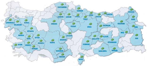 TKDK – IPARD Hibesinin Uygulandığı İller – 2018