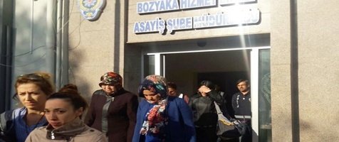 ÇETENİN ELEBAŞI OLAN S.D (TOPUZ SAÇLI KIZ) VE EDİRNE'DE GÖZALTINA ALINAN B.G.O., TUTUKLANDI. (HAKAN GÖZALAN/İZMİR-İHA)